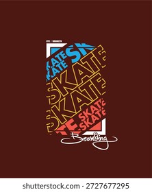 Ilustração de vetor de design de tipografia de skate