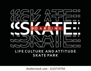Skateboarding typography t shirt design premium vector Premium Vector