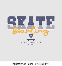 Skateboarding typography vector t shirt design 