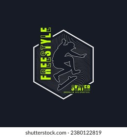 skateboarding typography,street wear, tee shirt and apparel. 