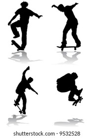 skateboarding vector