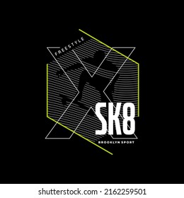 Skateboarding vector illustration typography, perfect for t shirt design.