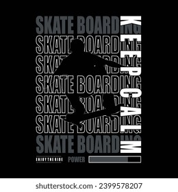 Ilustraciones de vectores de skateboarding con lemas geniales para la impresión de camisetas y otros usos