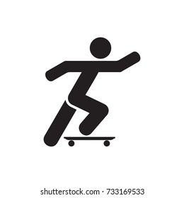 Skateboarding vector sign