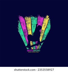 Skateboarding,NYC,Brooklyn Skate park typography, tee shirt graphics, vectors.