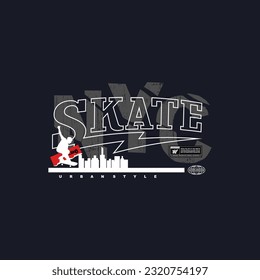 Skateboarding,typography, tee shirt graphics, vectors
