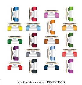 Skateboards collection front view