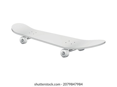 Skateboards realistic composition with isolated image of skating board on blank background vector illustration