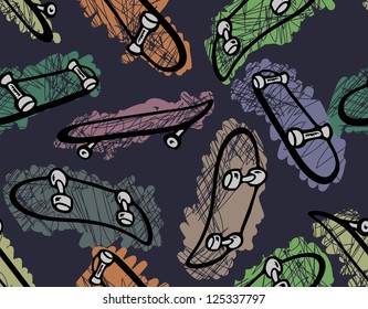skateboards seamless background