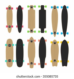 skateboards type set
