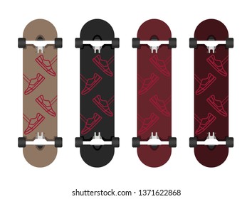 Skateboards vecotr icons