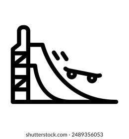 skatepark skate sport line icon vector. skatepark skate sport sign. isolated contour symbol black illustration