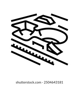 skatepark skate sport line icon vector. skatepark skate sport sign. isolated contour symbol black illustration