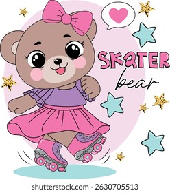 skater bear so cute love magic