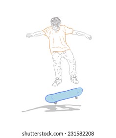 Skater boy illustration