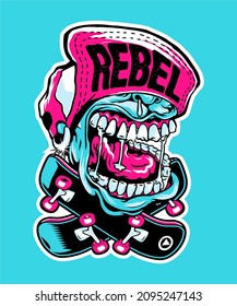 Skater boy vector design.
Vector illustration.