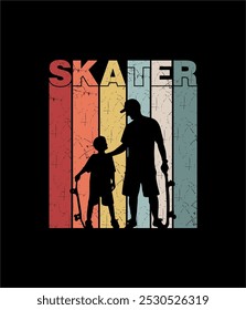 Skater, Brooklyn,NYC , typography graphic design, for t-shirt prints, vector illustration