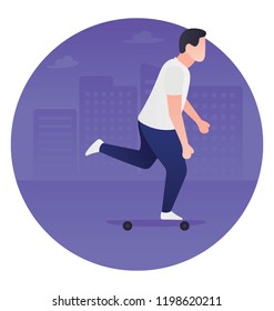 
A skater doing skateboarding 
