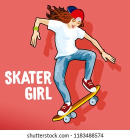 skater girl background
