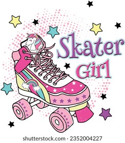 skater girl graphic tees design