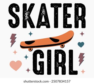 Skater Girl Svg,Roller Skates Svg,Skateboard Ride Svg,Cut File,commercial use,Calligraphy t-shirt Design,Skate Svg,Vintage,Silhouette