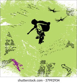 skater grunge vector background