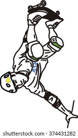 Skater Guy On Skate Board.
