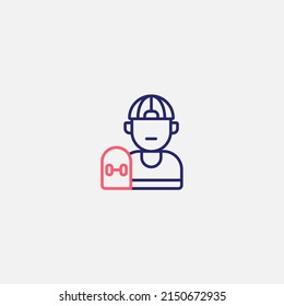 Skater icon sign vector,Symbol, logo illustration for web and mobile