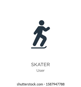 Skater icon vector. Trendy flat skater icon from user collection isolated on white background. Vector illustration can be used for web and mobile graphic design, logo, eps10