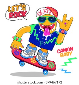 skater monster tee graphic