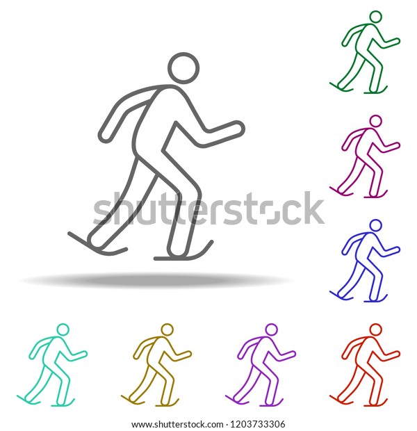 Skater Outline Icon Elements Sport Multi Stock Vector Royalty Free