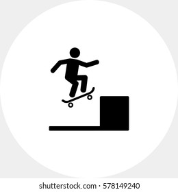 Skater Performing Trick Icon