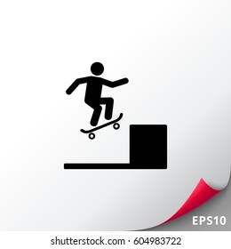 Skater Performing Trick Icon