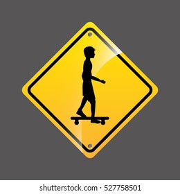 skater person sign sport extreme design vector illustration eps 10