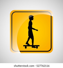 skater person sign sport extreme design vector illustration eps 10