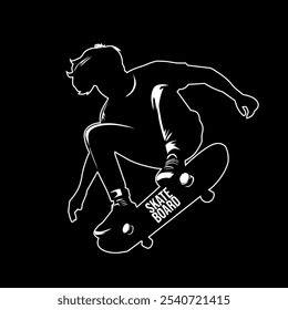 Skater Silhouetten, die die Kunst der Bewegung einfangen