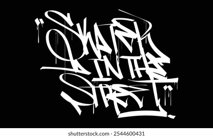 Diseño de estilo de etiqueta de graffiti SKATER IN THE STREET