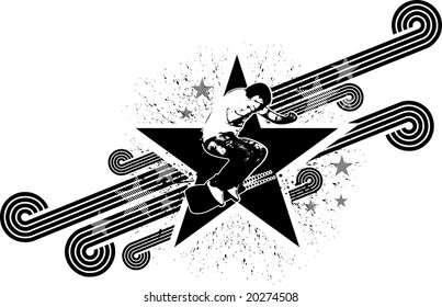 Skater. Vector.