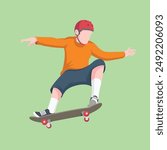 skater vector art design illustration