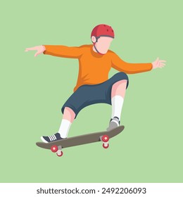 ilustración de diseño de Arte vectorial de patinador