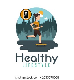 skater woman riding a skateboard technology healthy lifestyle