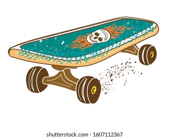  Skaterboard vector illustration. White background