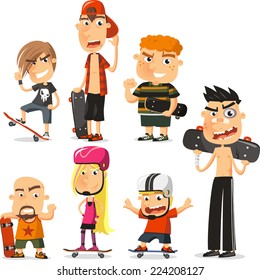 Skaters  cartoon  collection