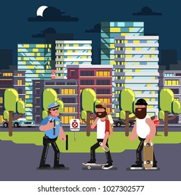 Skaters get in trouble with police