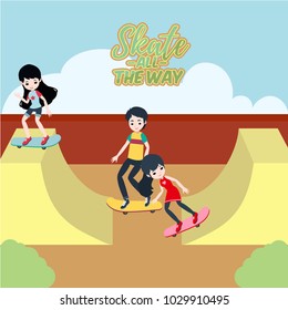 Skaters Illustration Design
