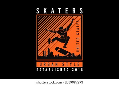 Skaters urban style, design sleety style