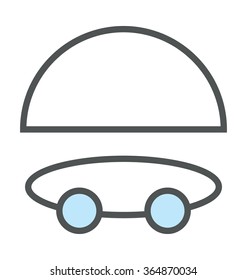 Skates Bold Icon Illustration 