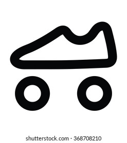 Skates Bold Line Vector Icon