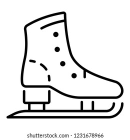 Skates boot icon. Outline skates boot vector icon for web design isolated on white background