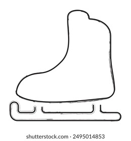 skates brush strokes on a white background. Vector illustration.